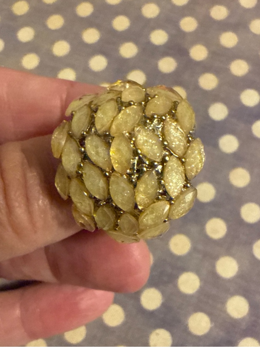 Mid-century statement cocktail ring in a size 9.